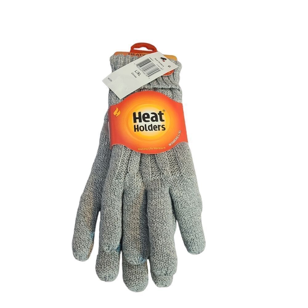 Heat Holders Grey Knit Gloves L/XL